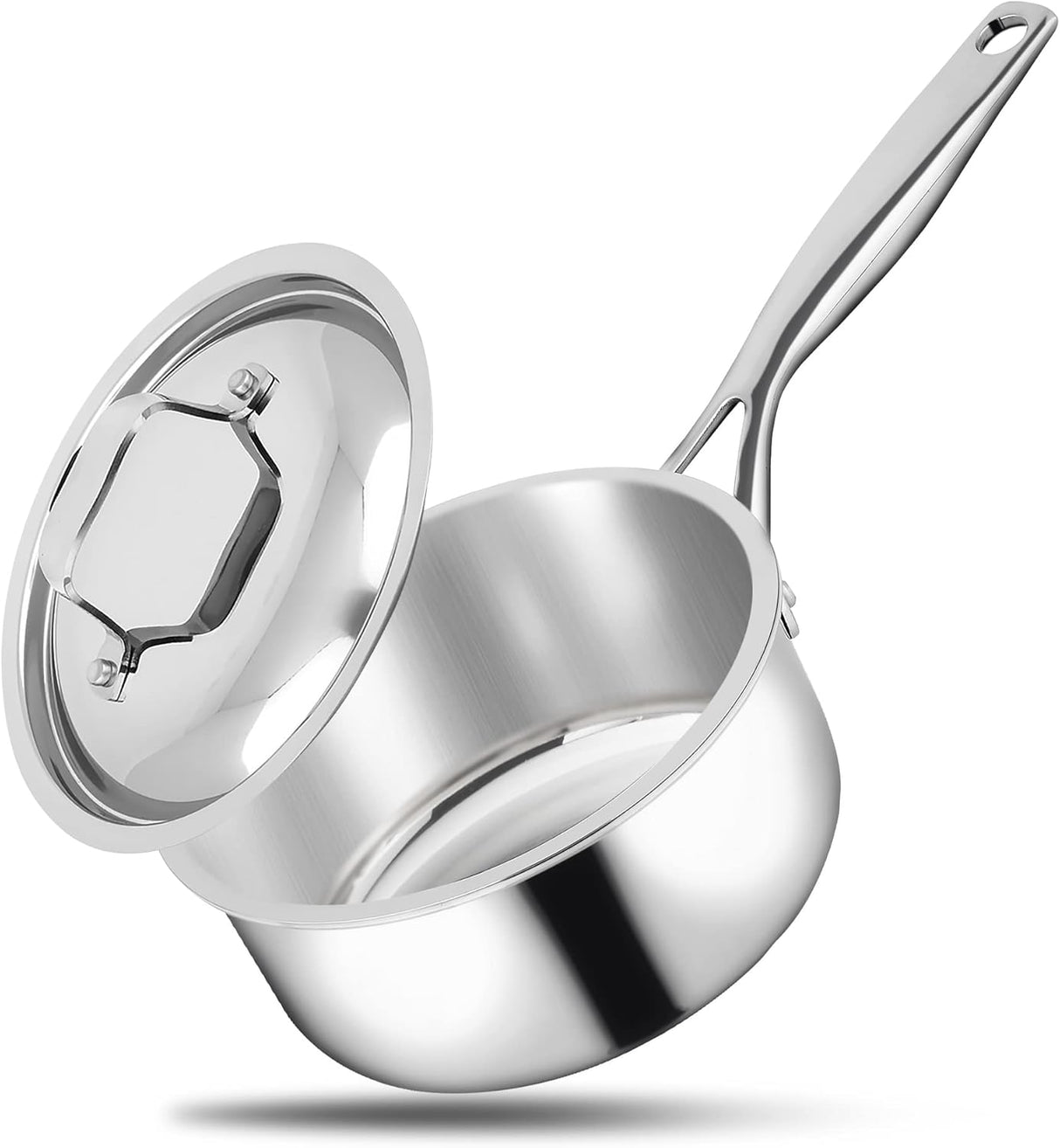 Olla con tapa de acero inoxidable NutriChef ACNCSSX45SAU15