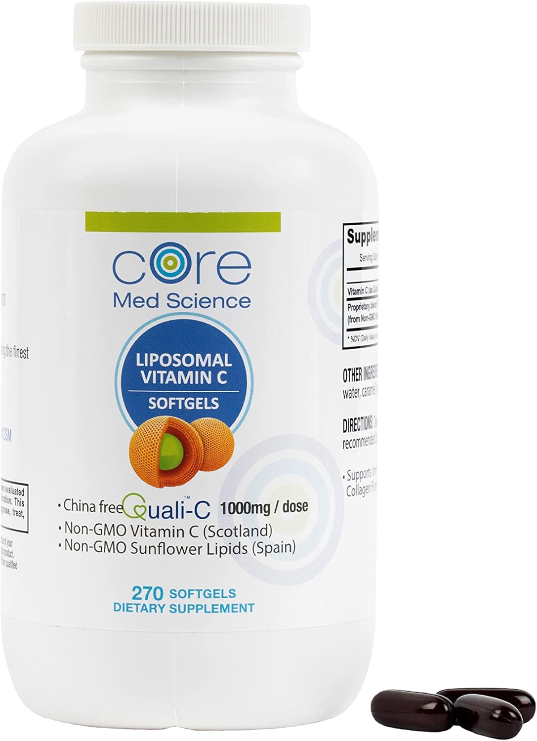 Suplementos Liposomal Vitamina C 1000 mg - 270 cápsulas