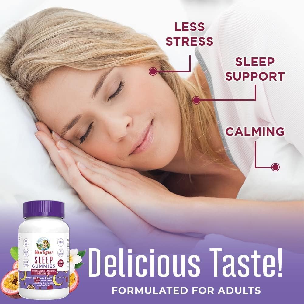 MaryRuth Organics Gomitas para dormir de 5 mg con L-teanina