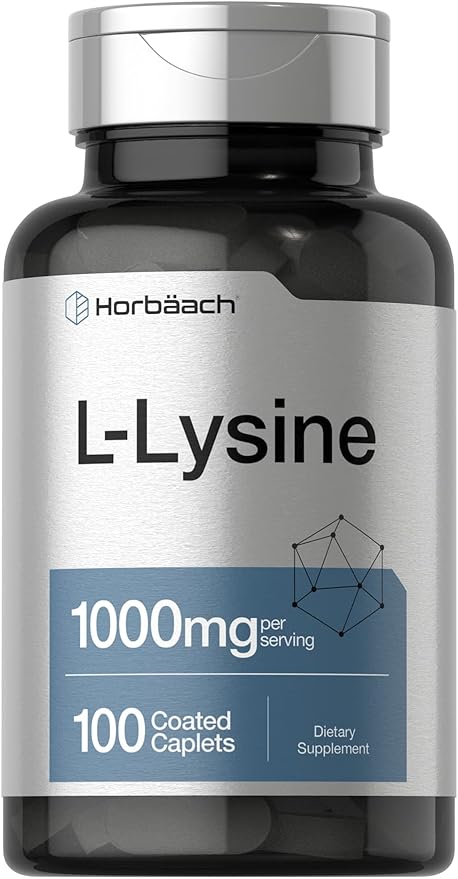 Suplemento L-Lisina 1000mg Horbäach, Vegetariano y Libre de Gluten