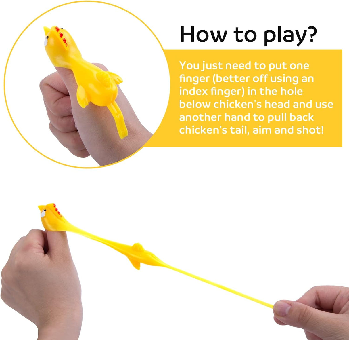 Tirachinas de Pollo de Goma, Regalos Divertidos para Fiestas