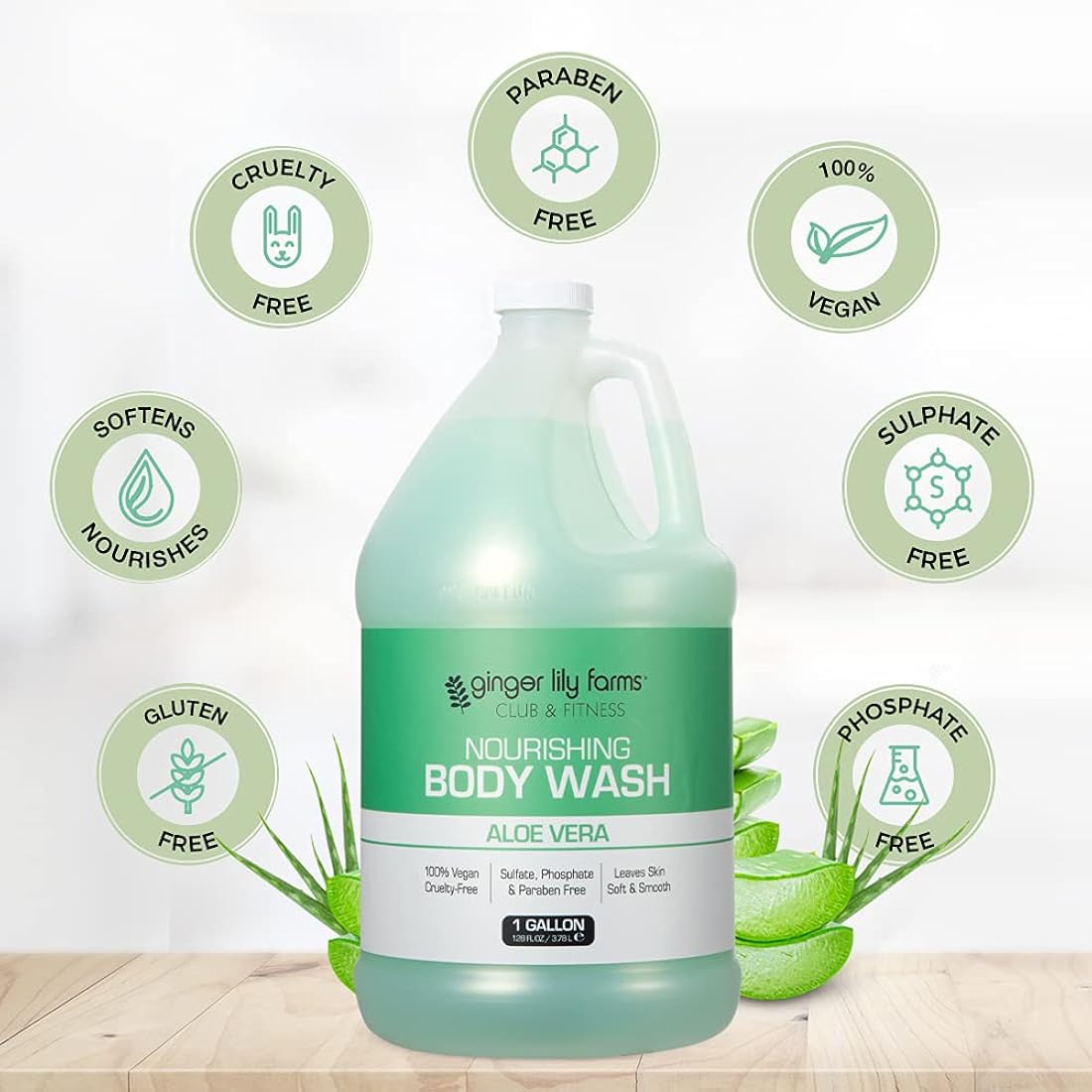 Gel de baño y ducha nutritivo 801710 Ginger Lily Farms