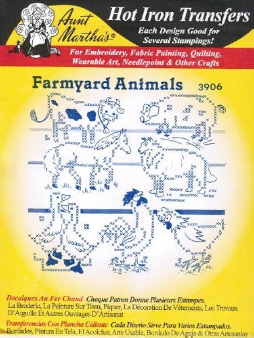 Punto de cruz contado Los animales de granja tía Martha