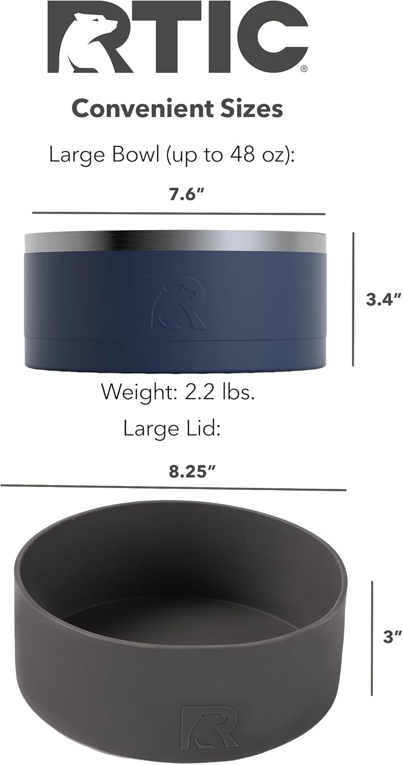 Cuenco 3 en 1 RTIC para Perros, Acero Inoxidable, Grande