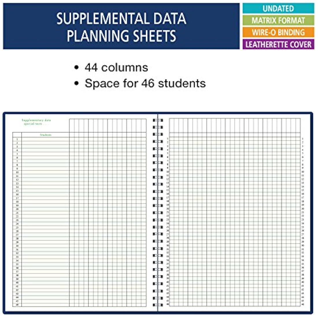 Libro de planificación y registro de combinación amplia
