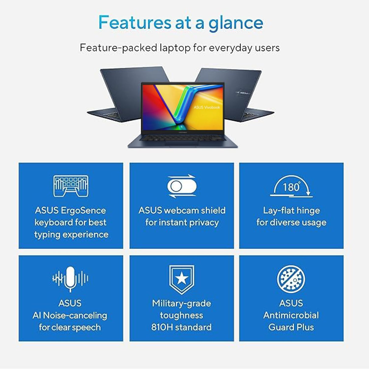 Laptop ASUS Vivobook, 14 FHD, i3-1215U, 24GB RAM, 1TB SSD