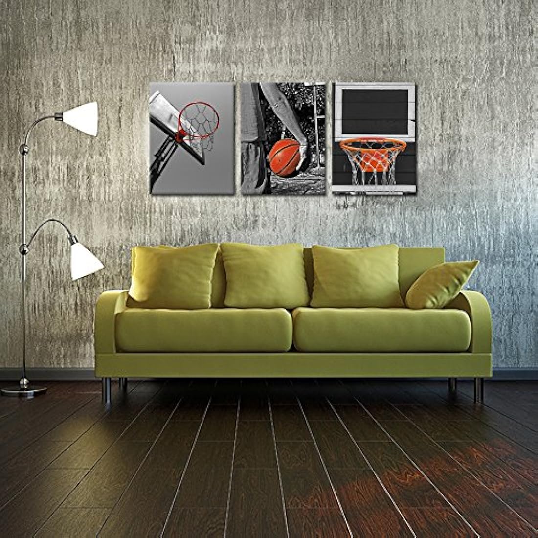 iKNOW FOTO 3 piezas Negro y Blanco Deportes Lienzo Arte