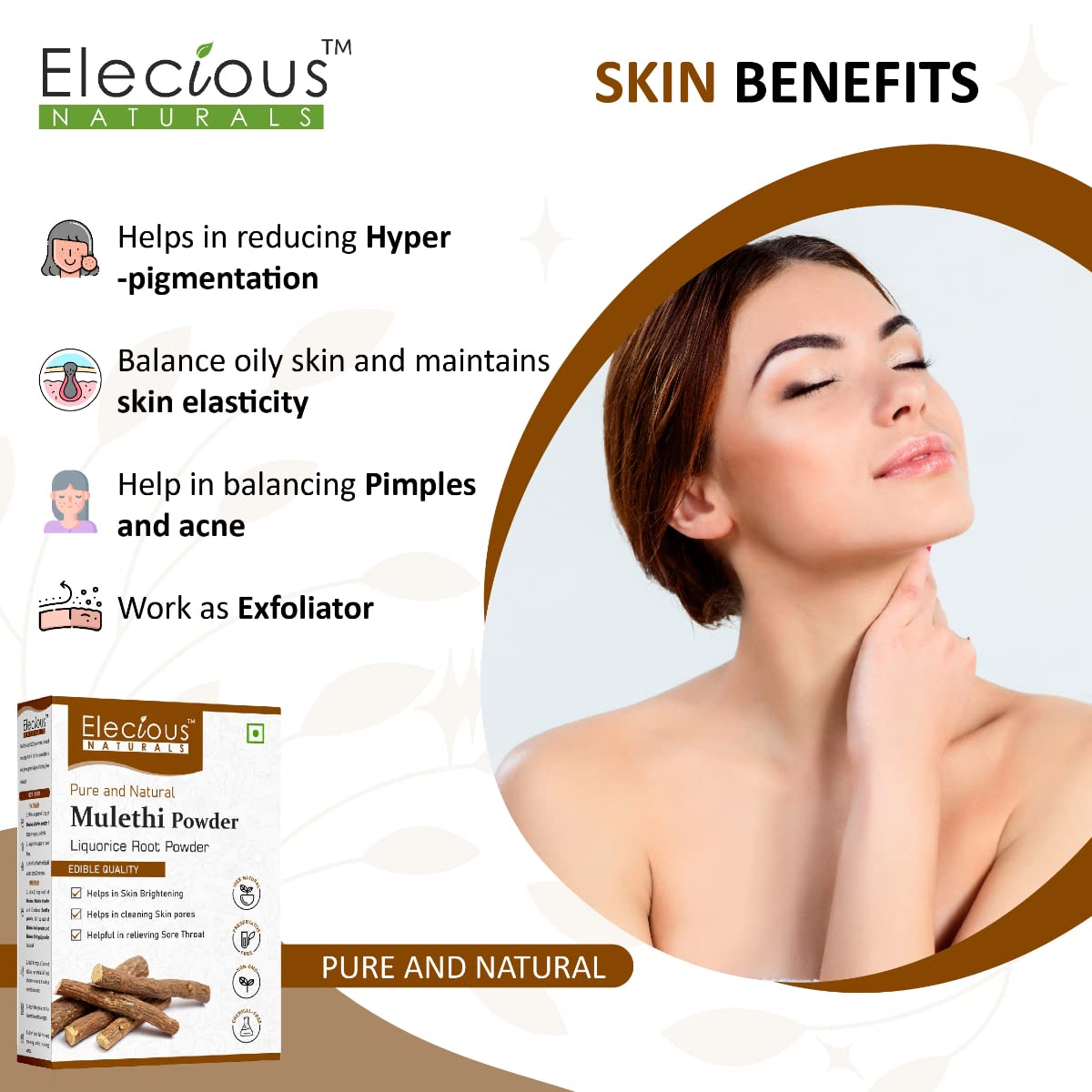 Polvo de Mulethi, Yashtimadhu, Cuidado Natural 200g