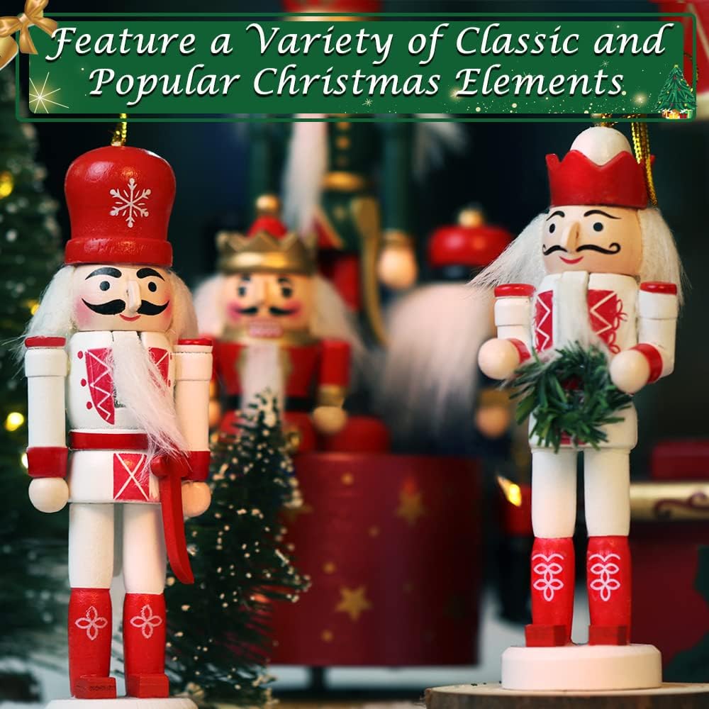 Conjunto de 5 Adornos de Cascanueces Jolik, Decoración Navideña