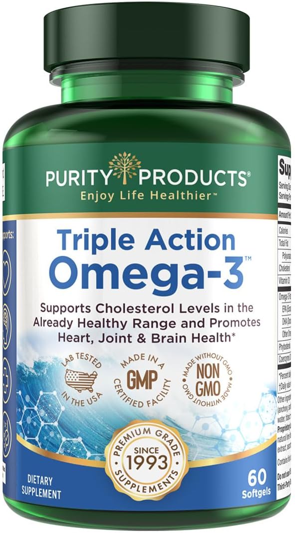 Triple Action Omega-3 Purity Products - 60 Cápsulas