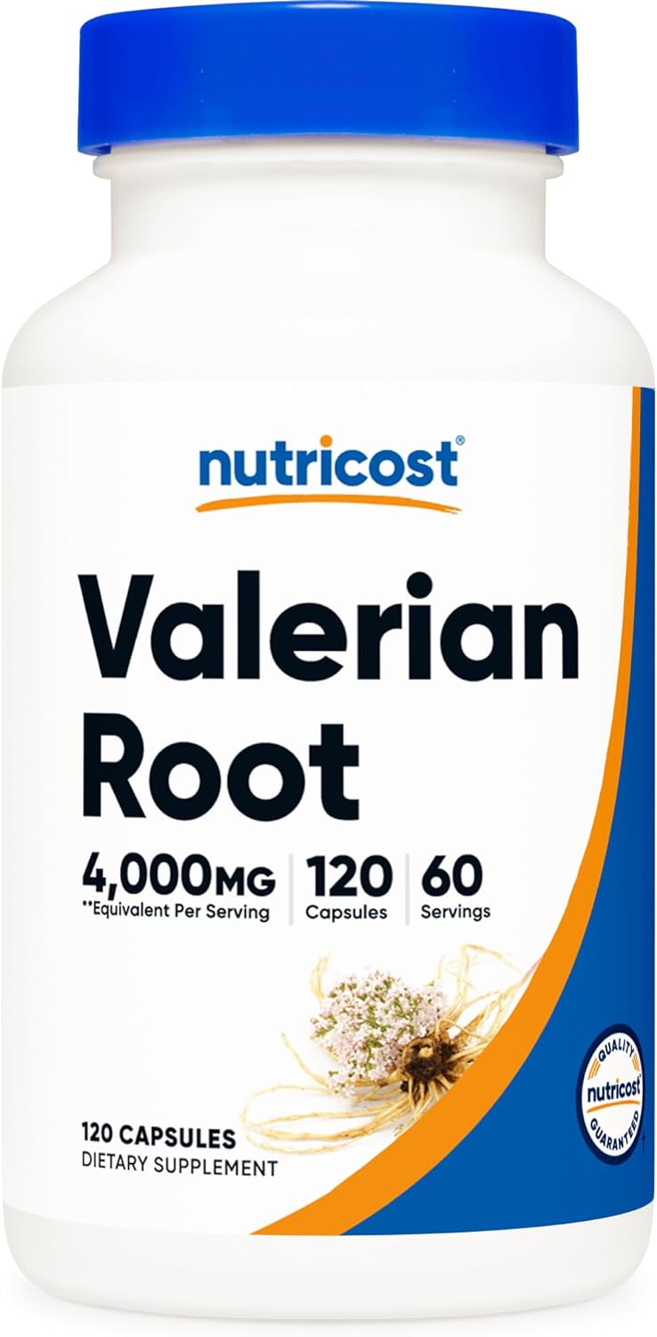 Suplemento Nutricost Cápsulas de raíz de valeriana 1000 mg