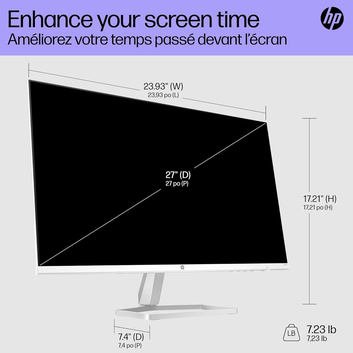 Monitor HP 27 FHD, IPS, 99% sRGB, 300 nits, 527sa 2024