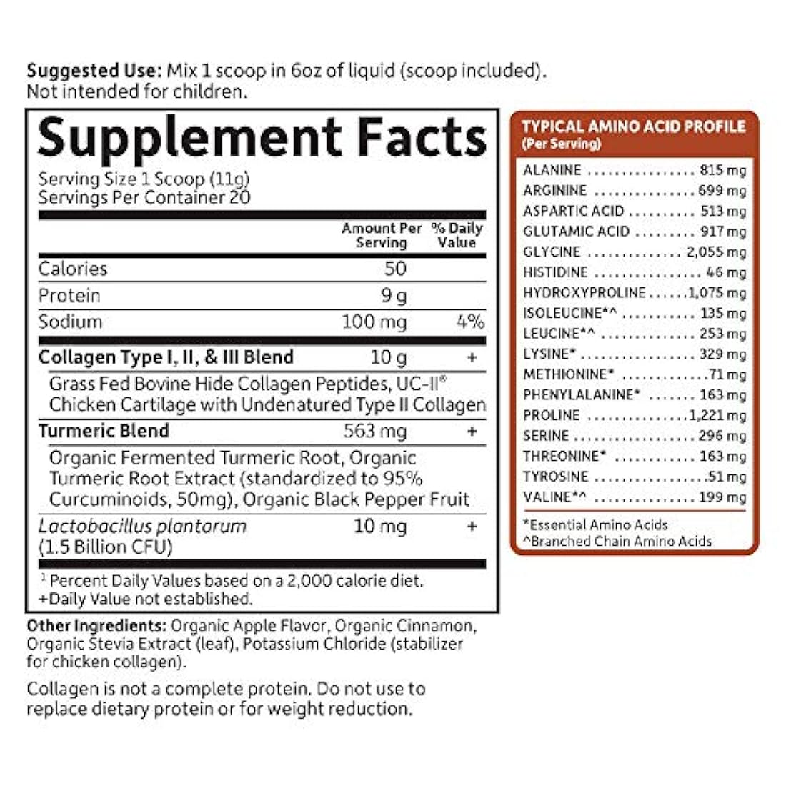 Garden of Life Cúrcuma de colágeno multifunción canela manz