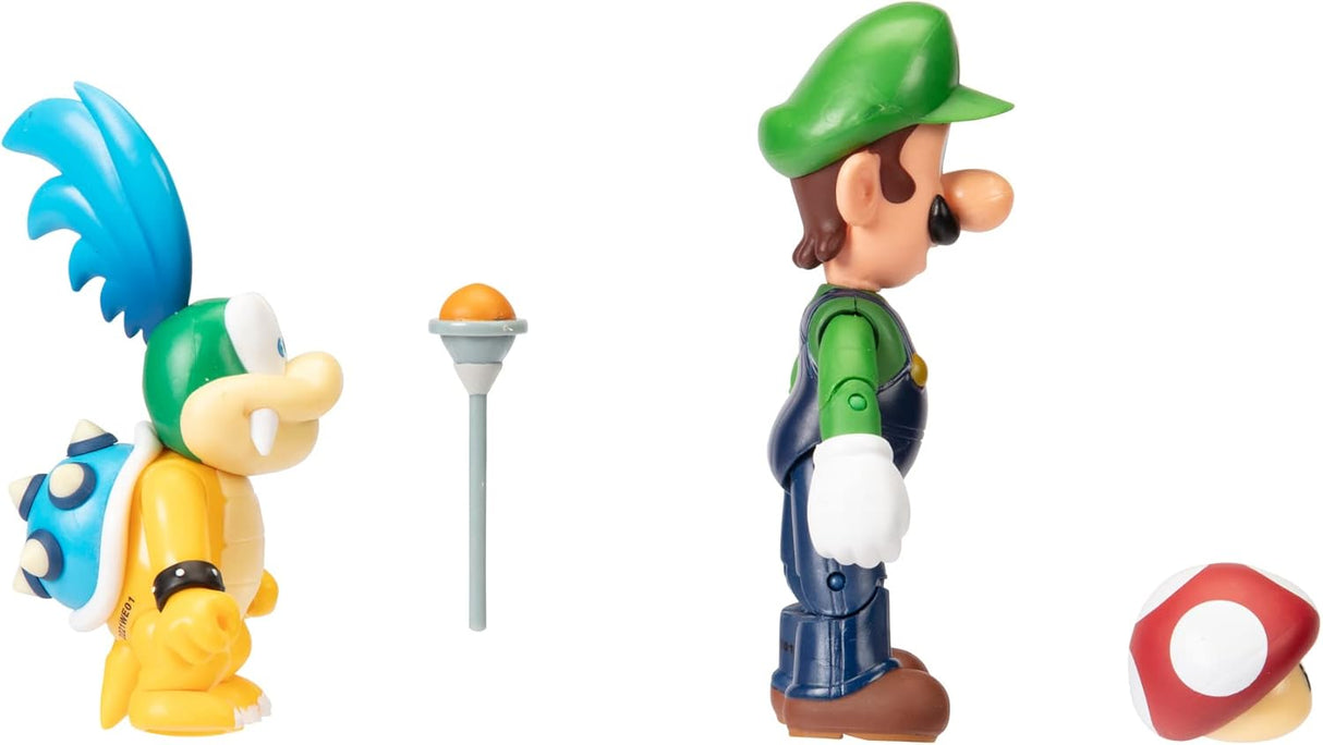 Figura de acción 4 Super Mario - Luigi vs. Larry Koopa