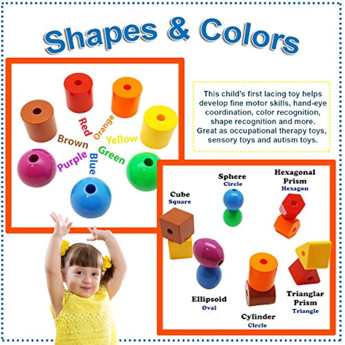 Skoolzy juego de 36 piezas infantiles tamaño Jumbo con 4