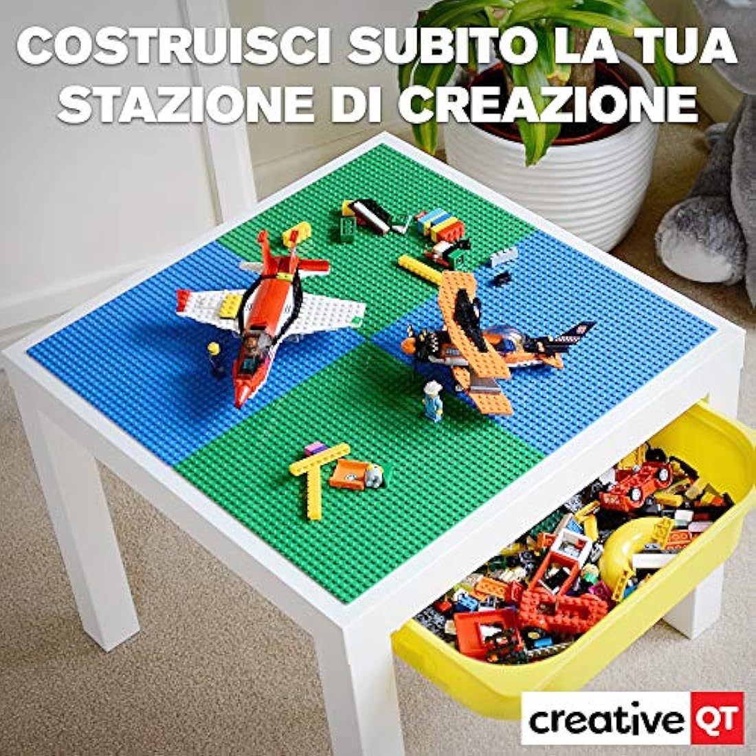 Bases compatibles con Lego, reverso de pelar y pegar