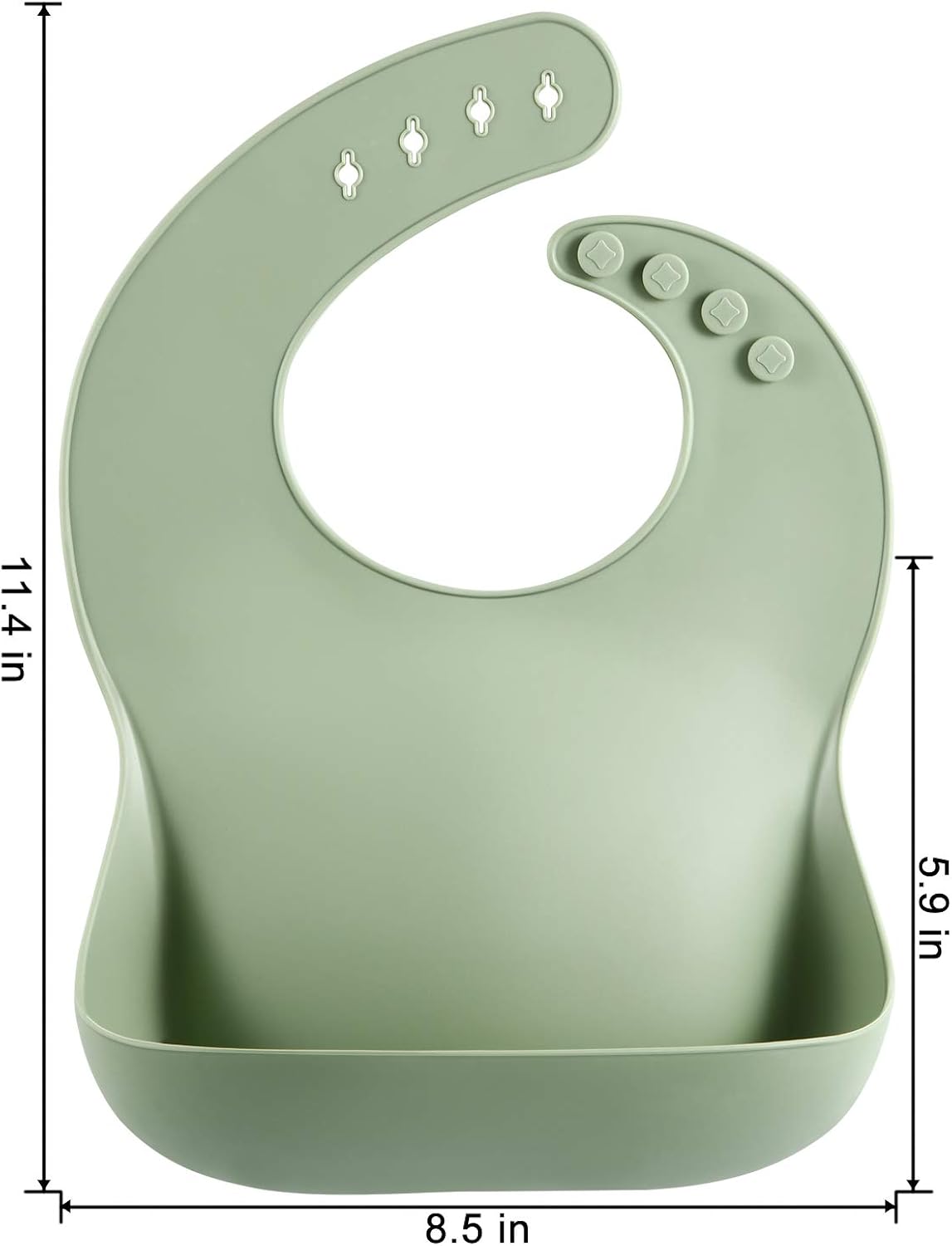 Juego de 3 bonitos baberos de silicona para bebés 10-72 mese