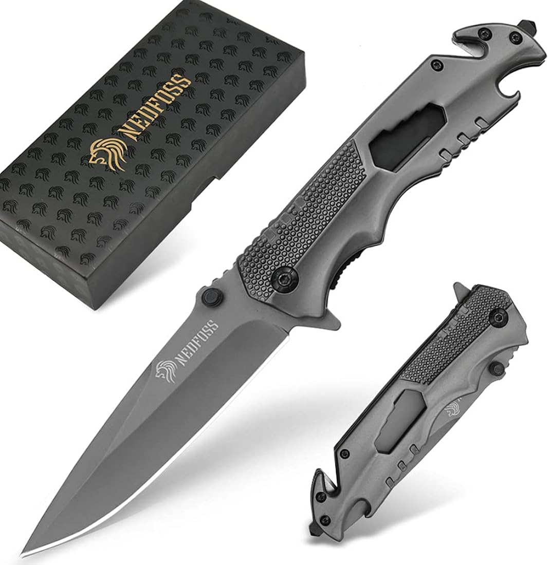 Cuchillo de bolsillo para hombres multiherramienta 5 en 1