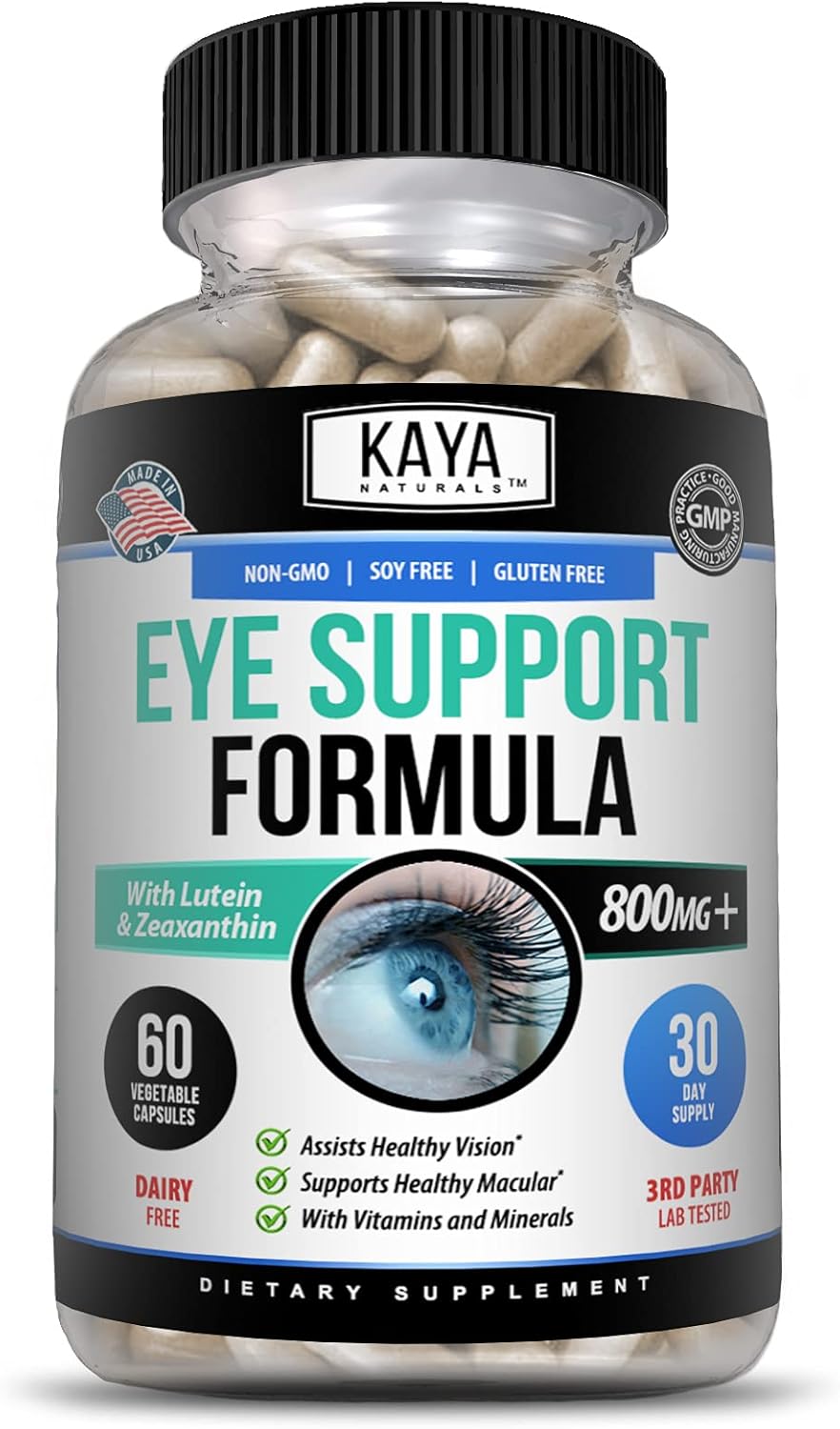 Suplemento de salud ocular luteína y zeaxantina Kaya Naturals