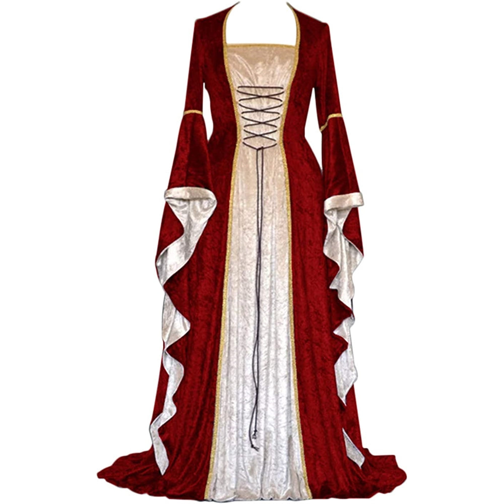 Disfraz medieval rojo renacentista para mujer talla XL