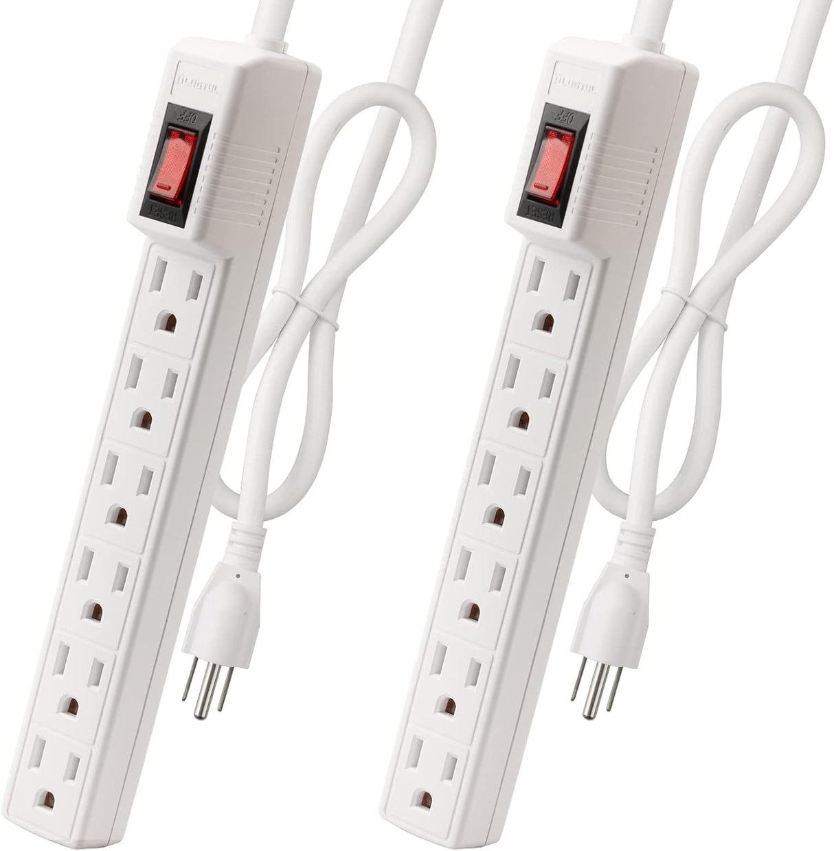 PLUGTUL pack 2 protectores de sobretensiones con 6 tomas