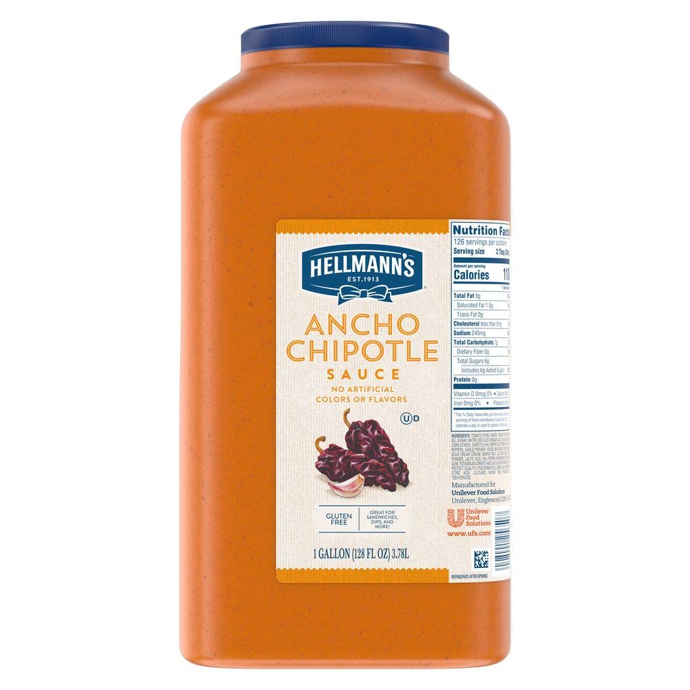 Salsa Ancho Chipotle Hellmann's 1 gal Vegetariana Sin Gluten