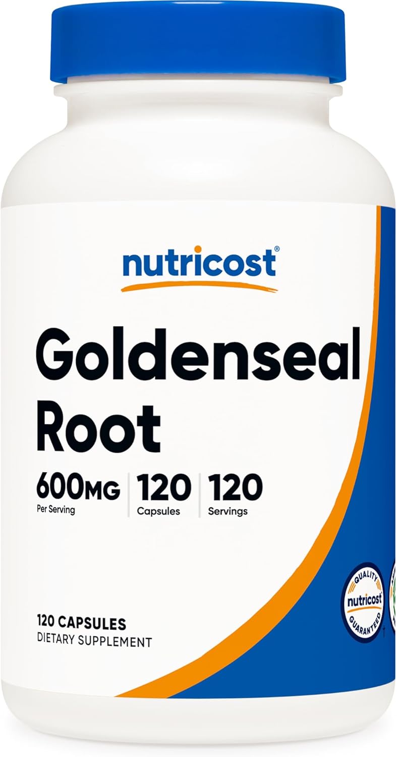 Suplemento Nutricost Goldenseal Root 600 mg, 120 cápsulas