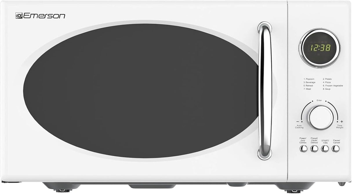 Microondas Compacto Emerson 0.9 Cu. Ft. MWRG0901W 800W Grill