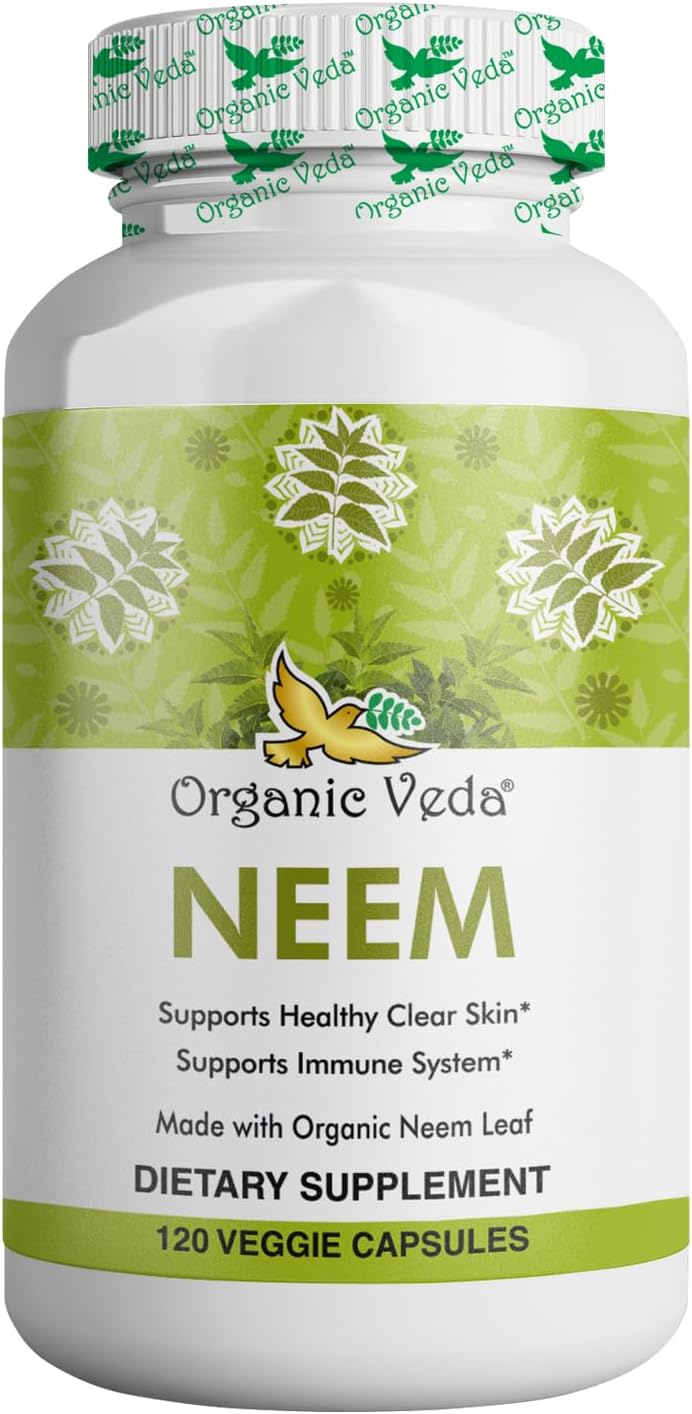 Suplemento Organic Veda de Neem sistema inmunológico 120un