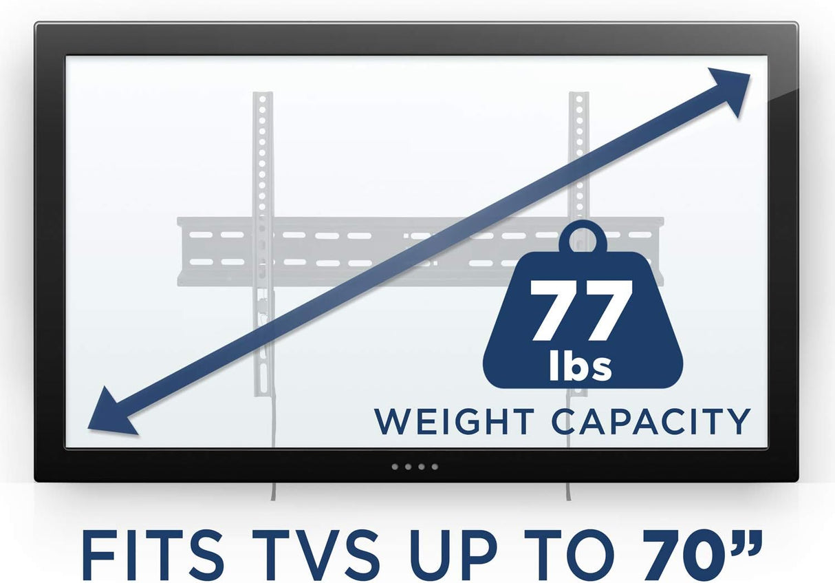 Soporte de pared fijo para TV de 37-70 pulgadas, perfil 1.1