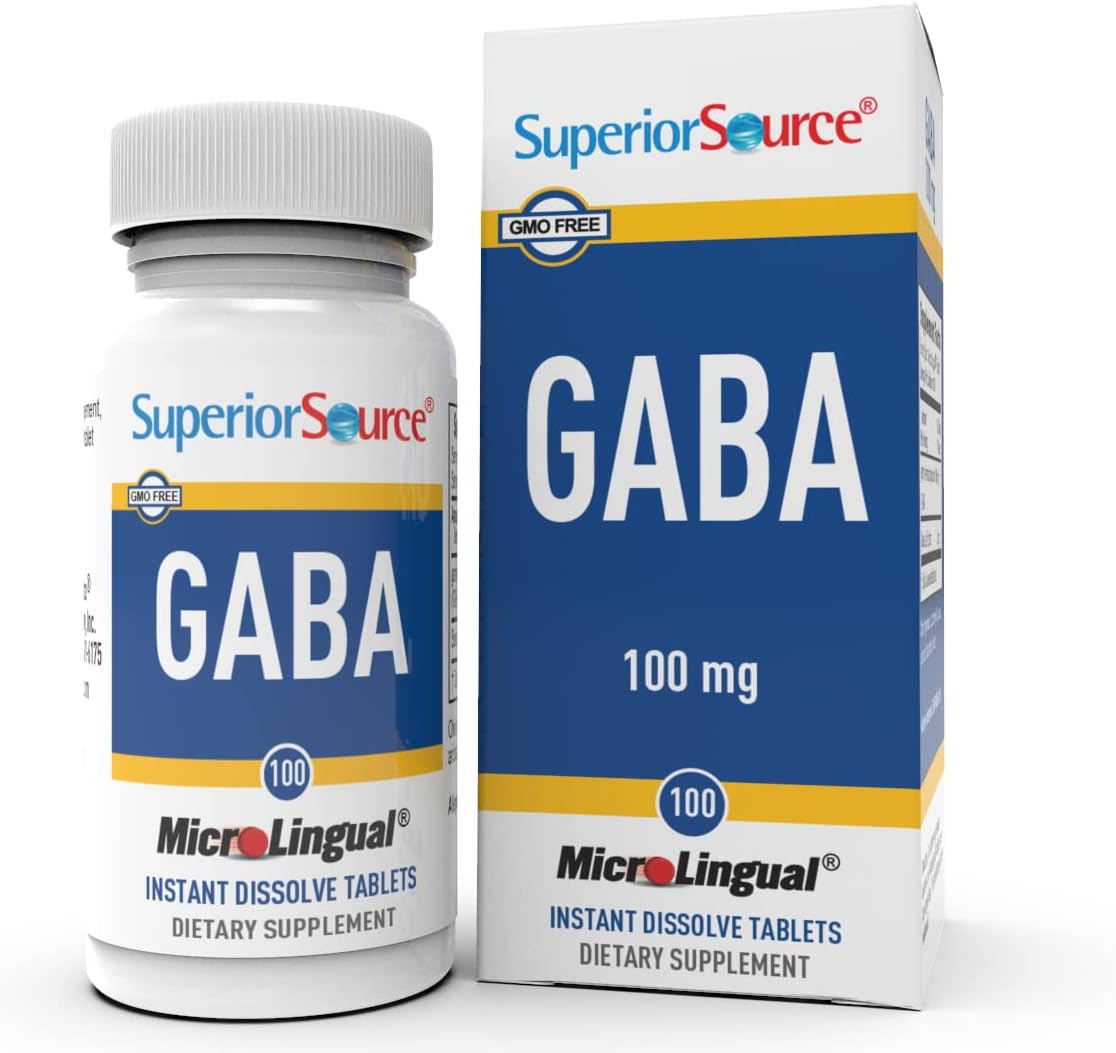 Suplemento GABA microlingües de 100 mg de disolución rápida