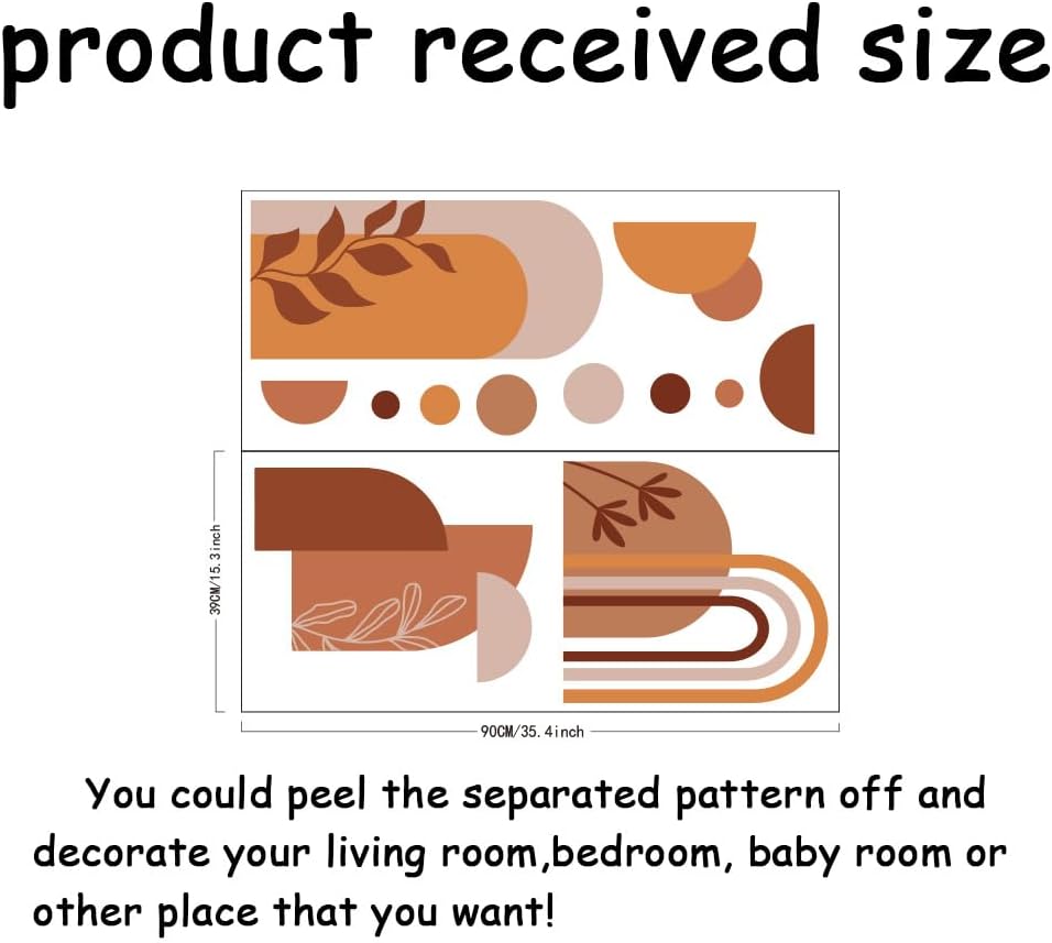 Vinilos de Pared Boho de Plantas SUPERDANT 90×39 CM