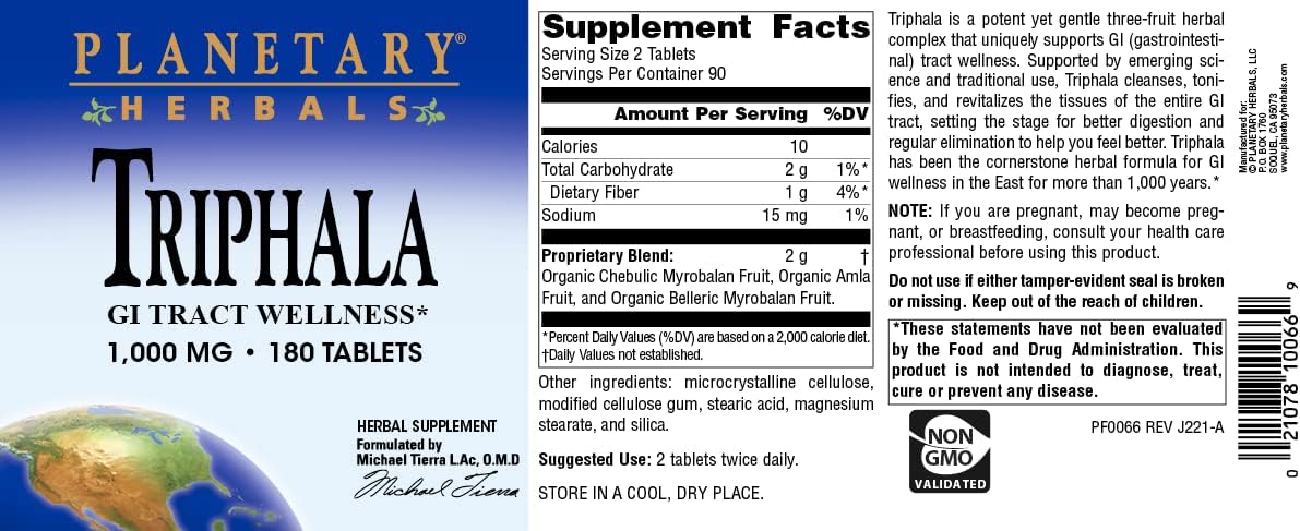 SuplementoTriphala Limpiador Interno 1000mg para el bienesta