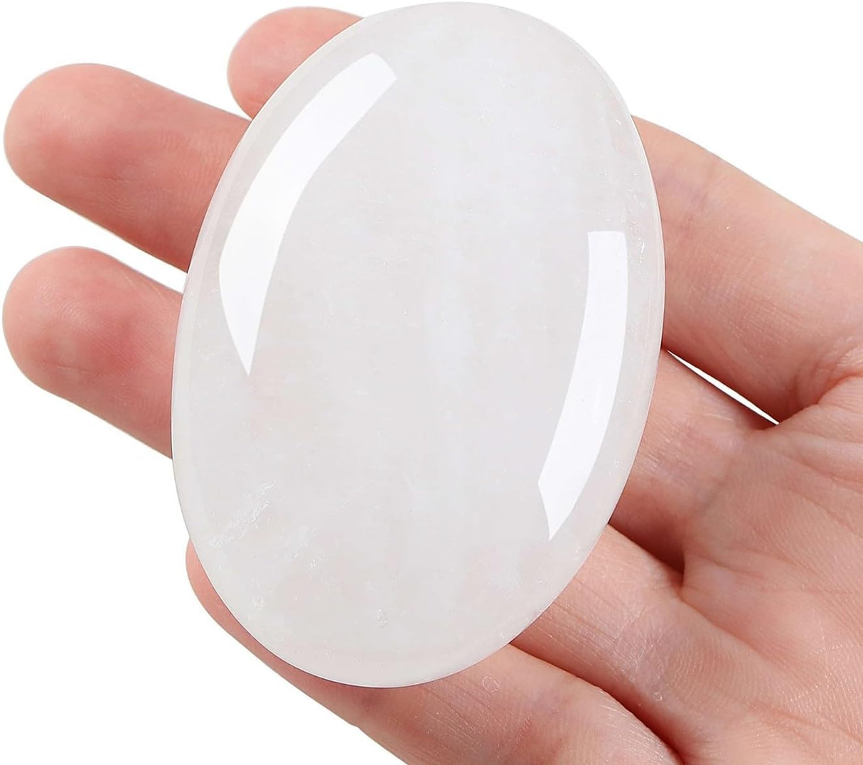 Piedra de Palma de Cuarzo Claro 2.4" - Energía y Sanación