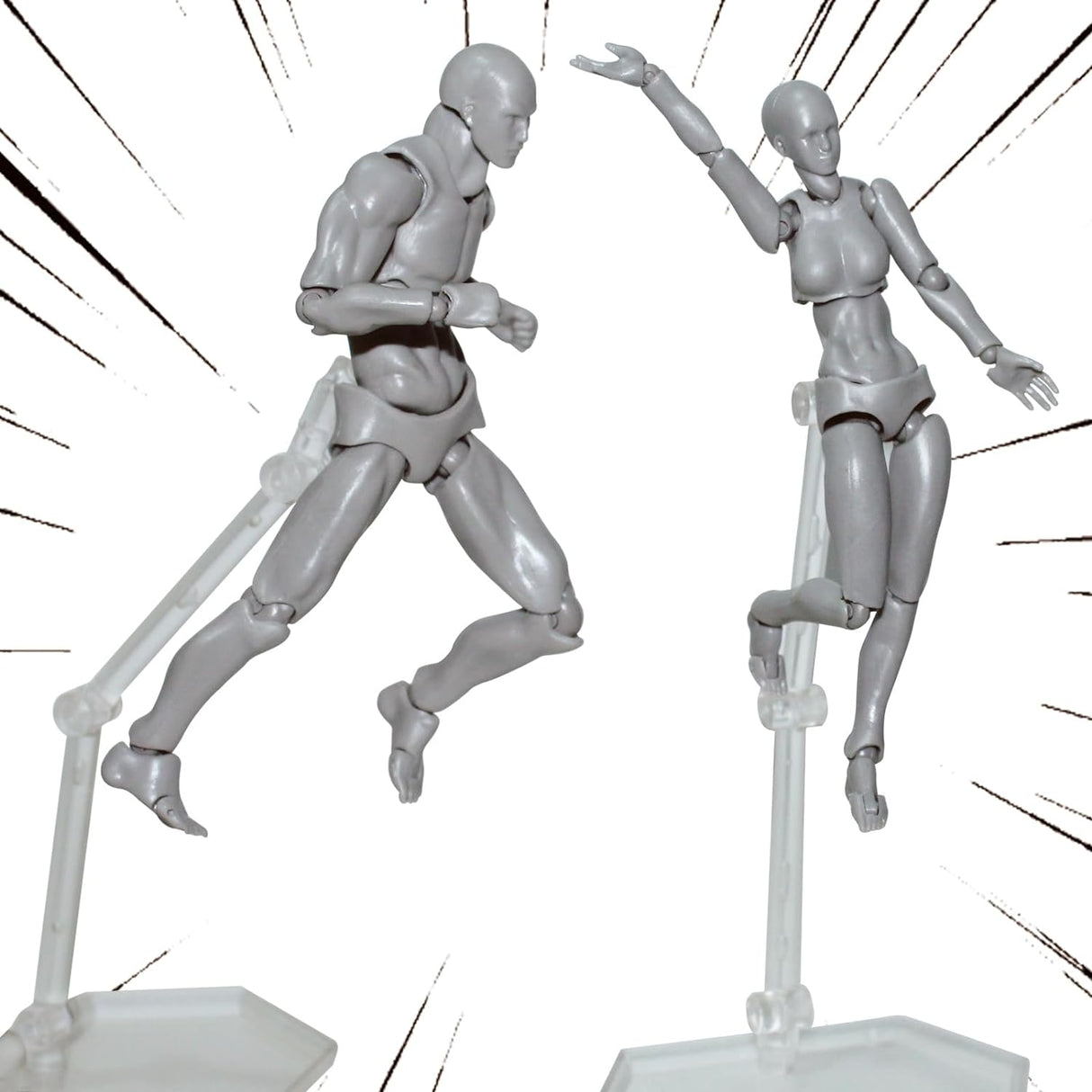 Maniquí de Dibujo AXITWXIT, Figura para Artistas, Set Masculino+Femenino