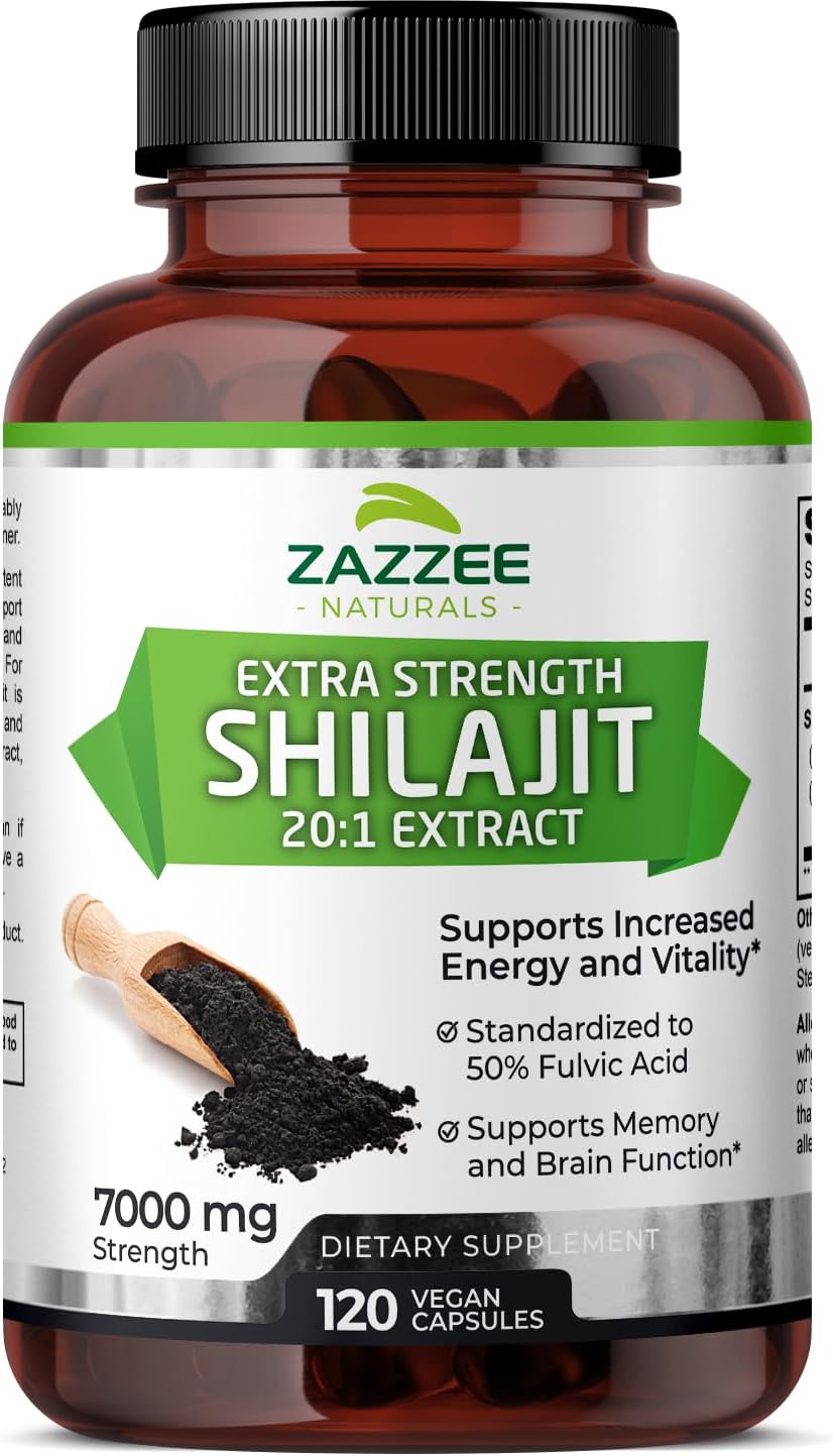 Suplemento Extracto de Shilajit 20:1 extra fuerte, 7000 mg