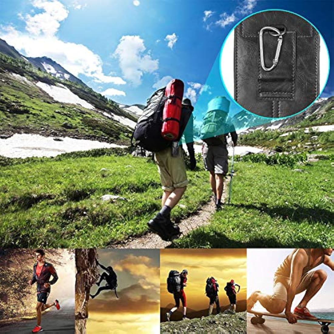 Funda para cinturón para iPhone 8 Plus 11 Pro Max, Negro