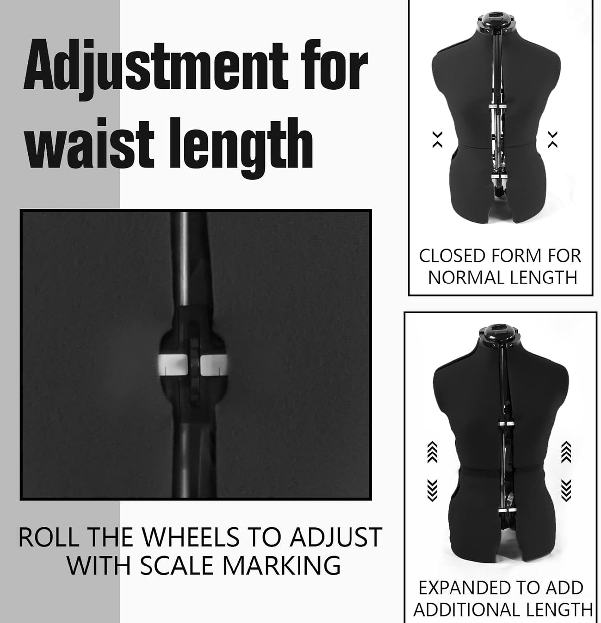 Maniquí Ajustable para Costura, Pinnable, 12-18, 13 Diales