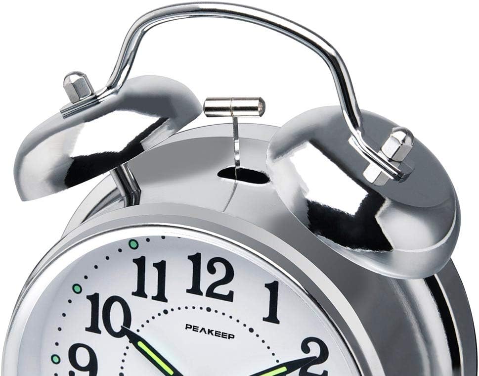 Reloj despertador de campana doble para dormilones modelo 4