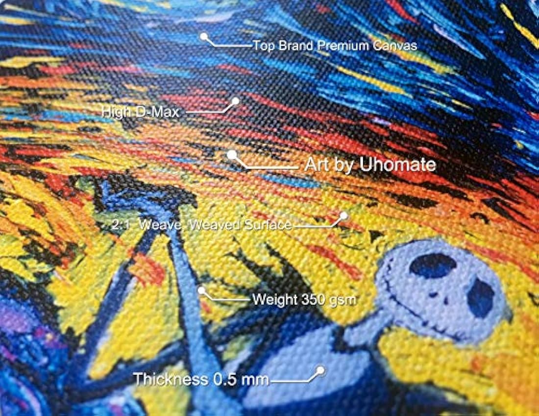 4 pósters de noche estrellada sin marcos.