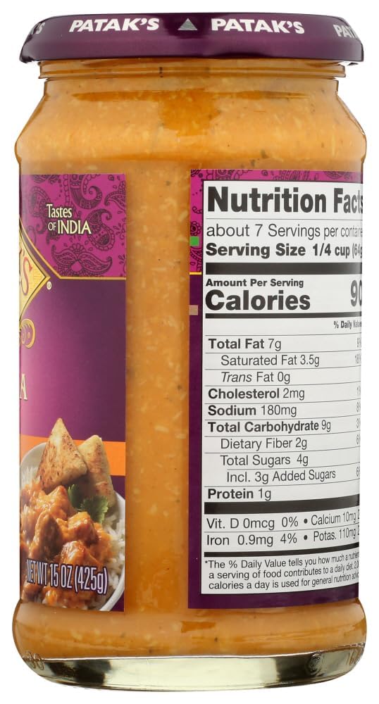 Salsa de Curry Korma Suave Patak's 15 oz - Sabor Auténtico