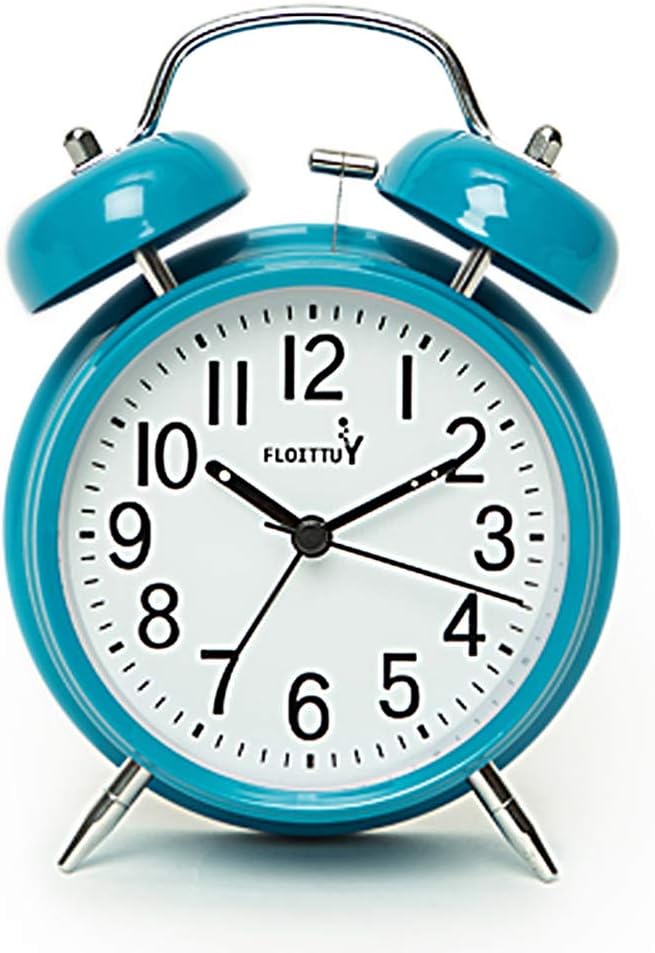 Reloj Despertador con Campanas y Luz de Fondo para Dormitorio