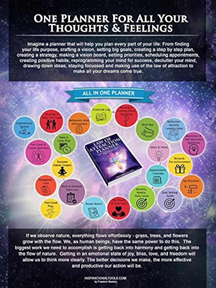 Agenda Freedom Mastery Ley de la Atracción Negro