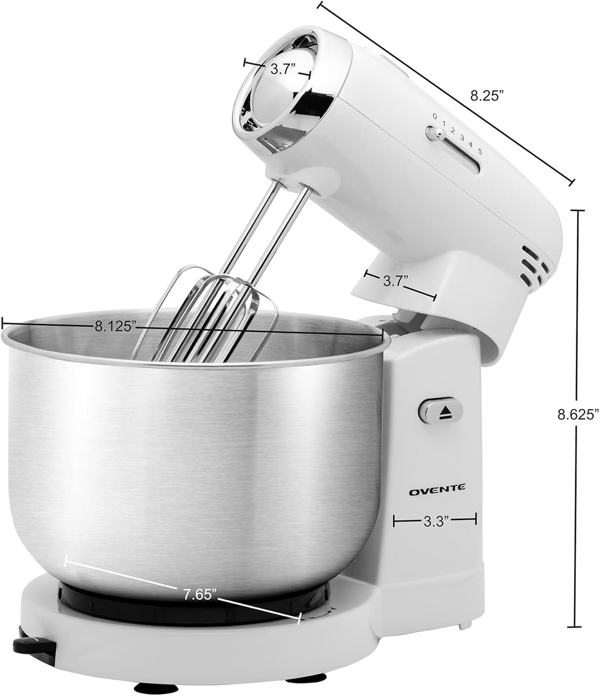 Batidora de pie OVENTE 3.5L, 5 velocidades, 250W SM680W