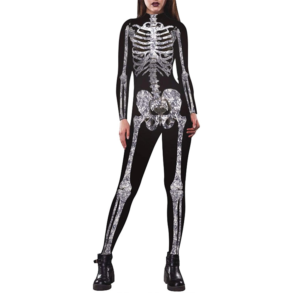 Disfraces de Halloween de esqueleto talla L blanco