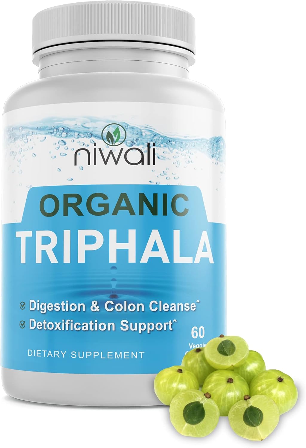 Suplemento orgánico de hierbas Triphala Apoyo del colon 60u