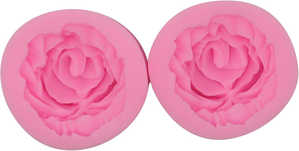 HengKe 2 moldes de silicona en forma de rosa con flores