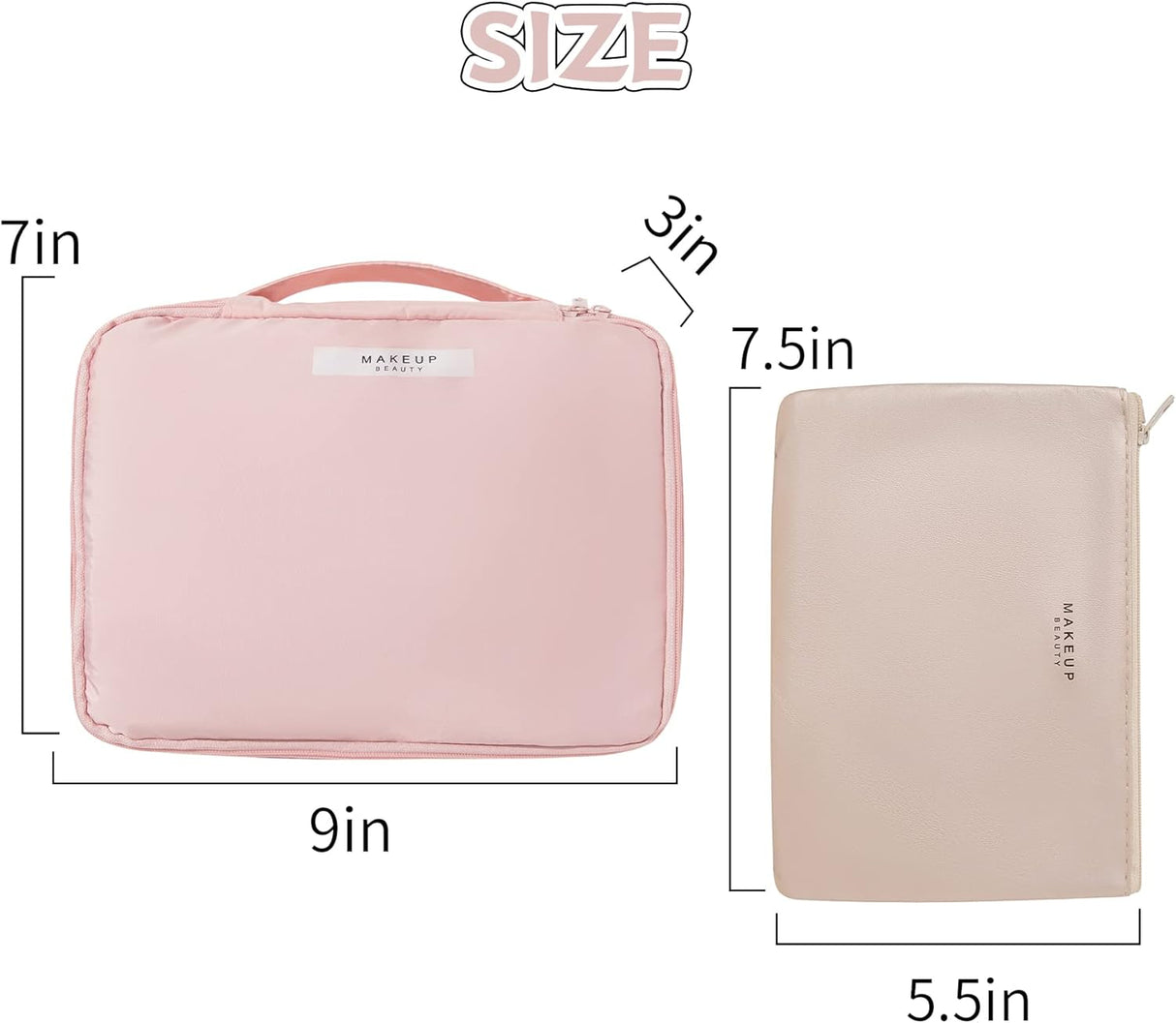 Bolsa de maquillaje Rosado Queboom