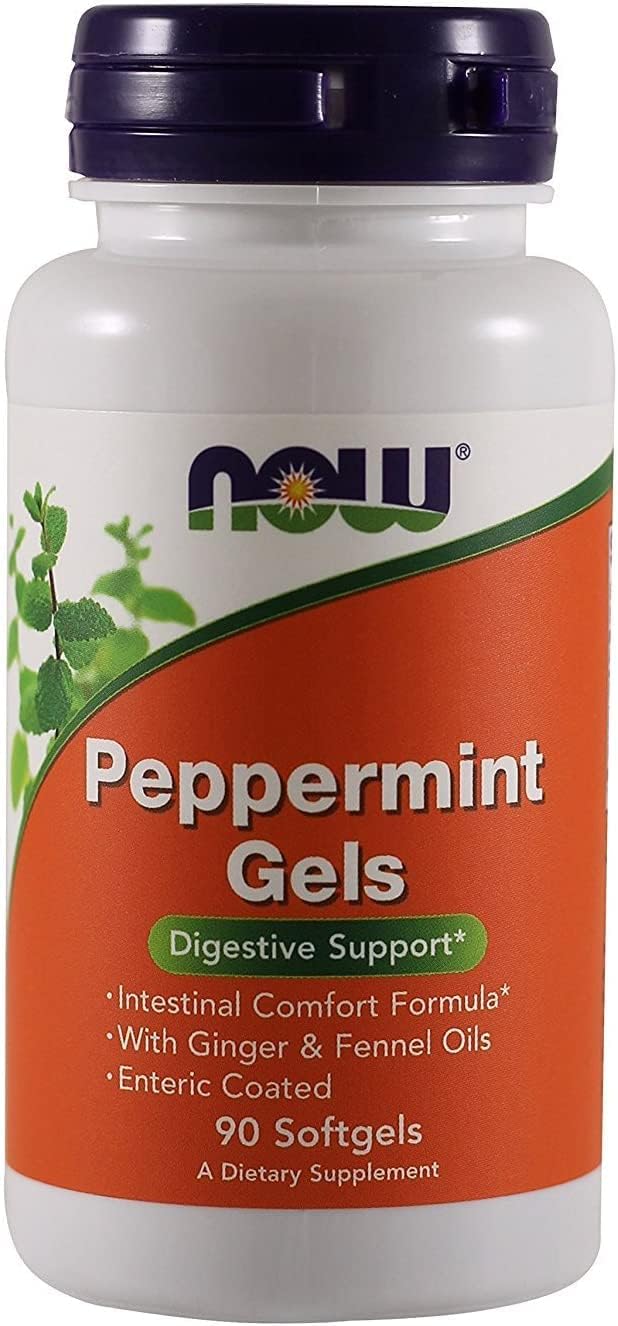 Suplemento Now Foods Geles de menta con aceites de jengibre