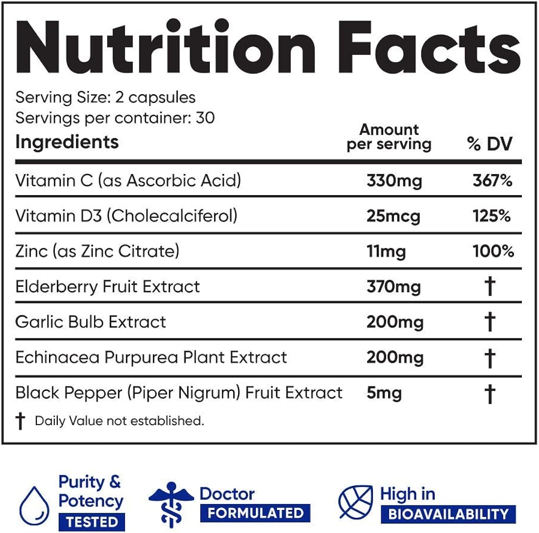 Suplemento Defensa inmunológica mezcla 6 en 1 de vitamina C